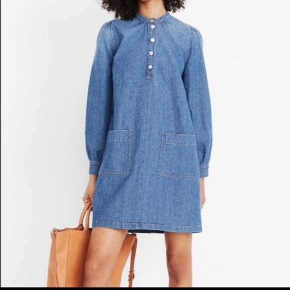 Madewell Dresses & Skirts - Madewell patch pocket denim dress xxs